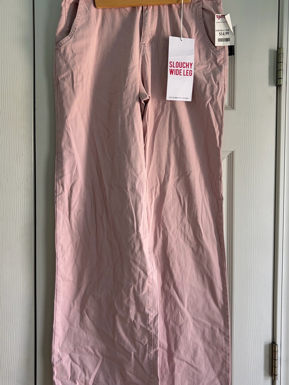 Celebrity Pink Slouchy Wide Leg Skirt - Blush Pink